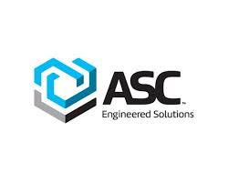 ASC Engineered Solutions logo with bold industrial lettering and gear emblem